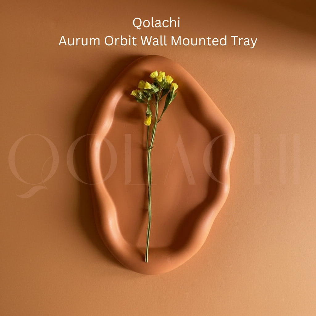 Qolachi Aurum Orbit Tray Vase