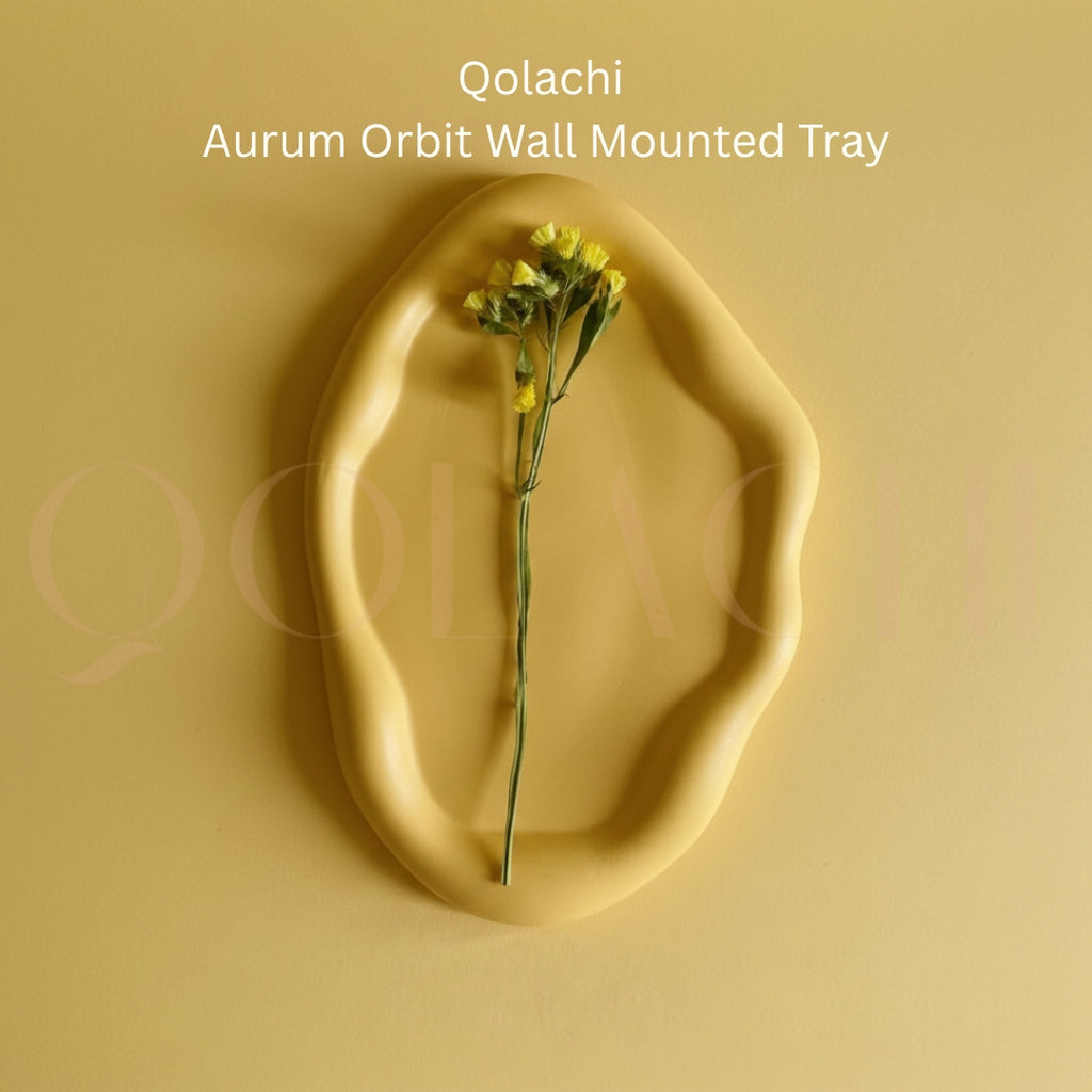Qolachi Aurum Orbit Tray Vase