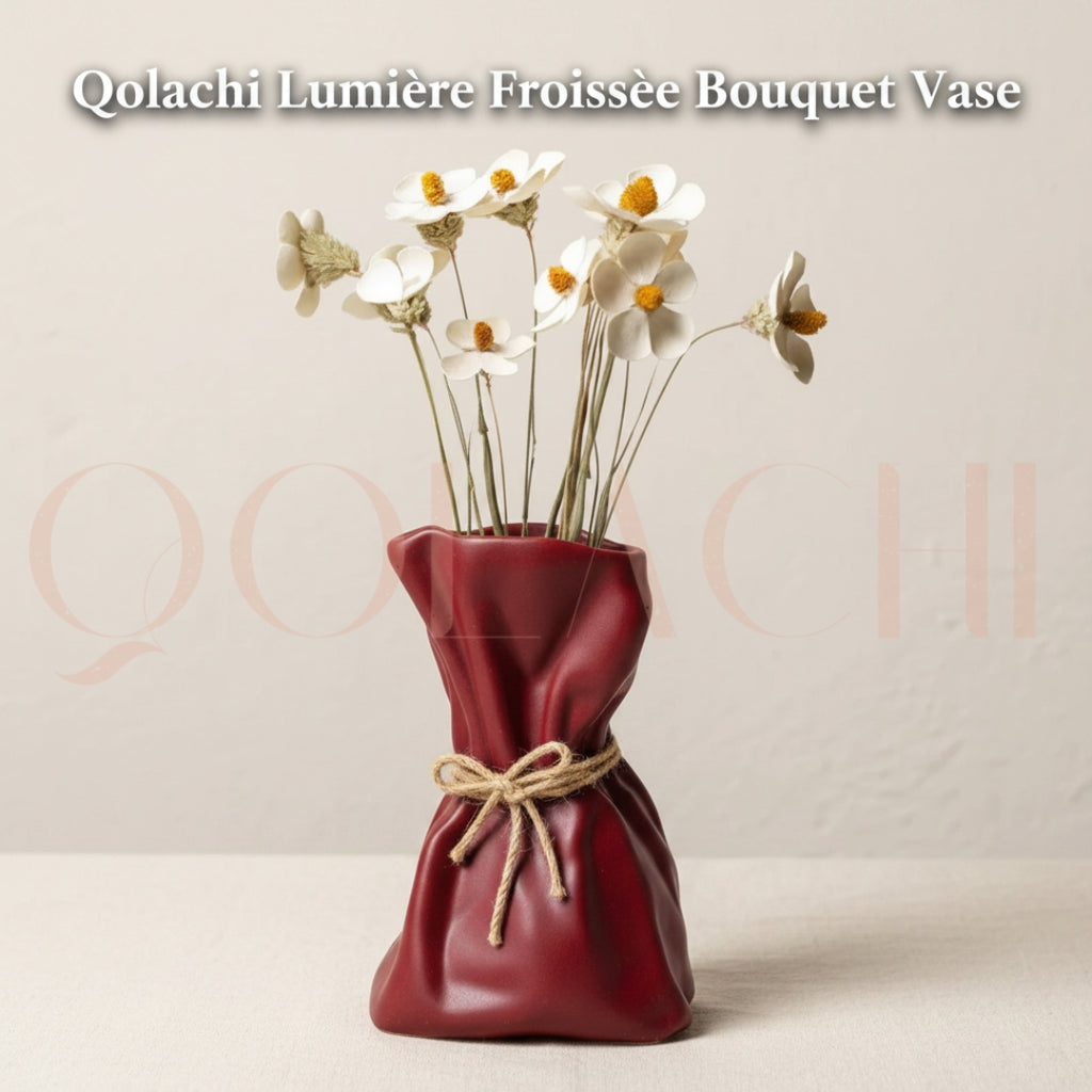 Lumière Froissée — Sculptural Bouquet Vase