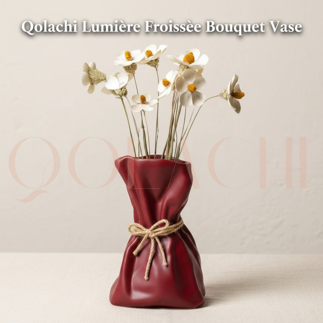 Lumière Froissée — Sculptural Bouquet Vase