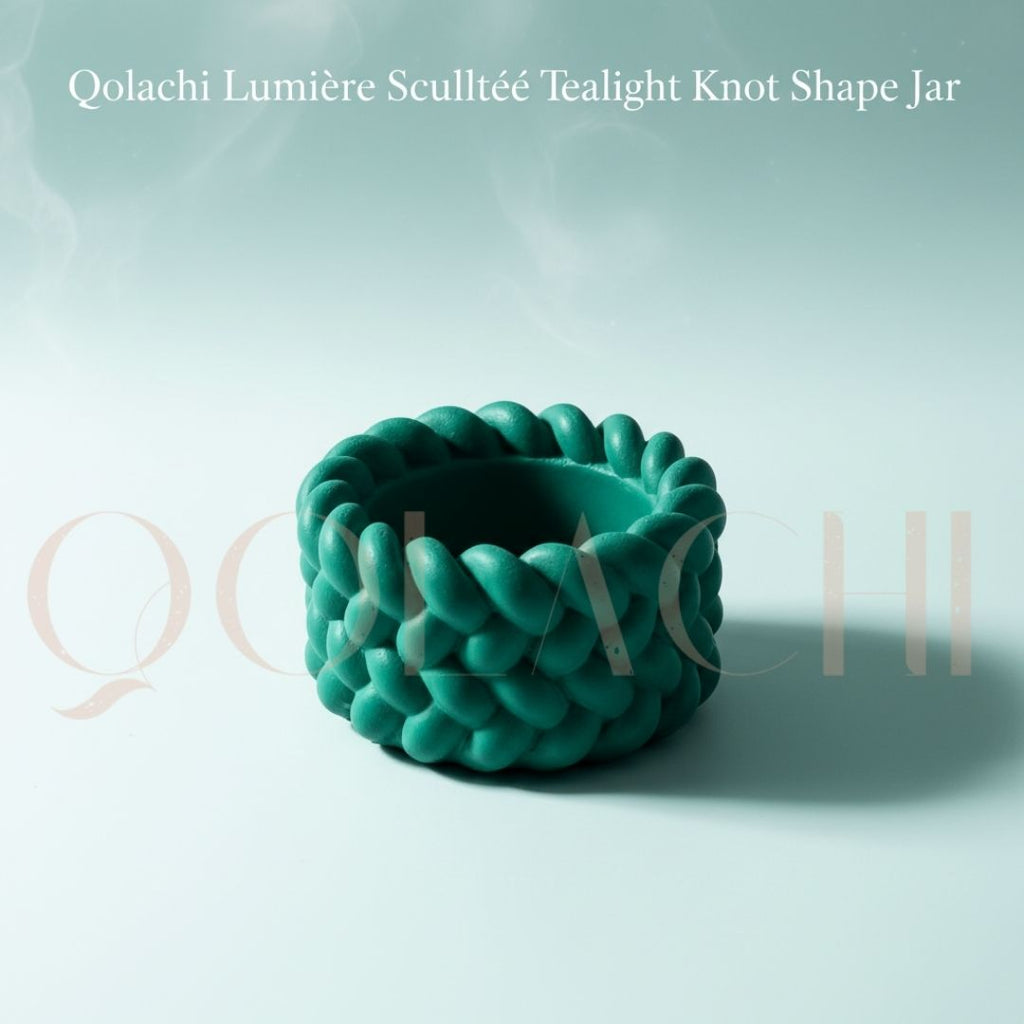 Lumière Sculptée — Sculptural Tealight Knot Shape Jar