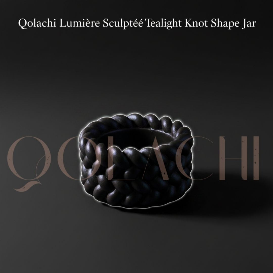Lumière Sculptée — Sculptural Tealight Knot Shape Jar