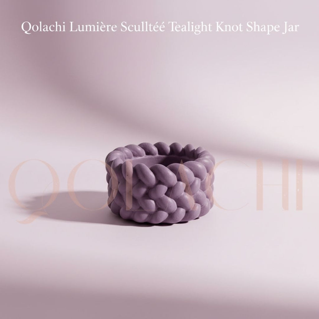 Lumière Sculptée — Sculptural Tealight Knot Shape Jar