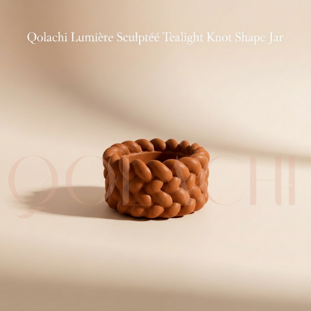 Lumière Sculptée — Sculptural Tealight Knot Shape Jar