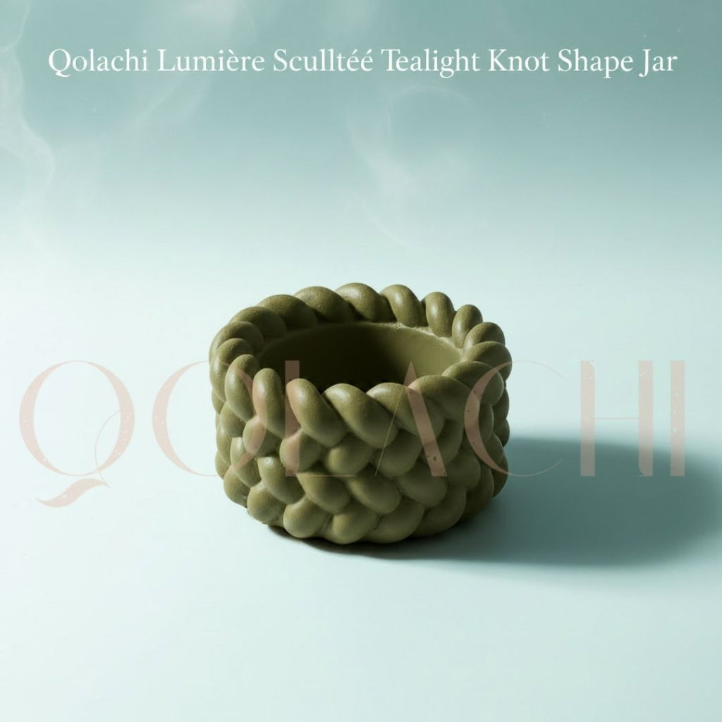 Lumière Sculptée — Sculptural Tealight Knot Shape Jar