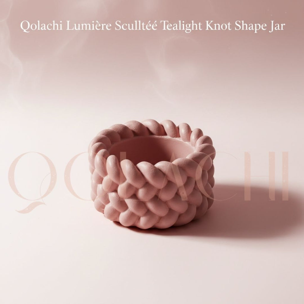 Lumière Sculptée — Sculptural Tealight Knot Shape Jar