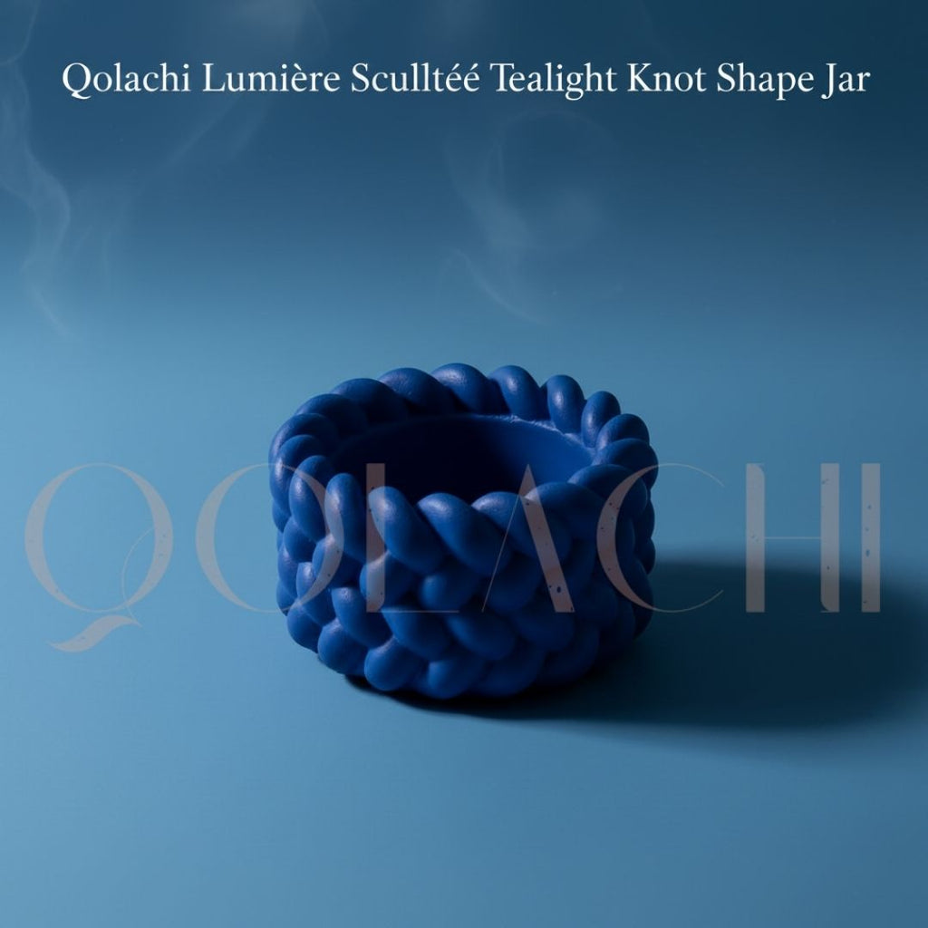 Lumière Sculptée — Sculptural Tealight Knot Shape Jar