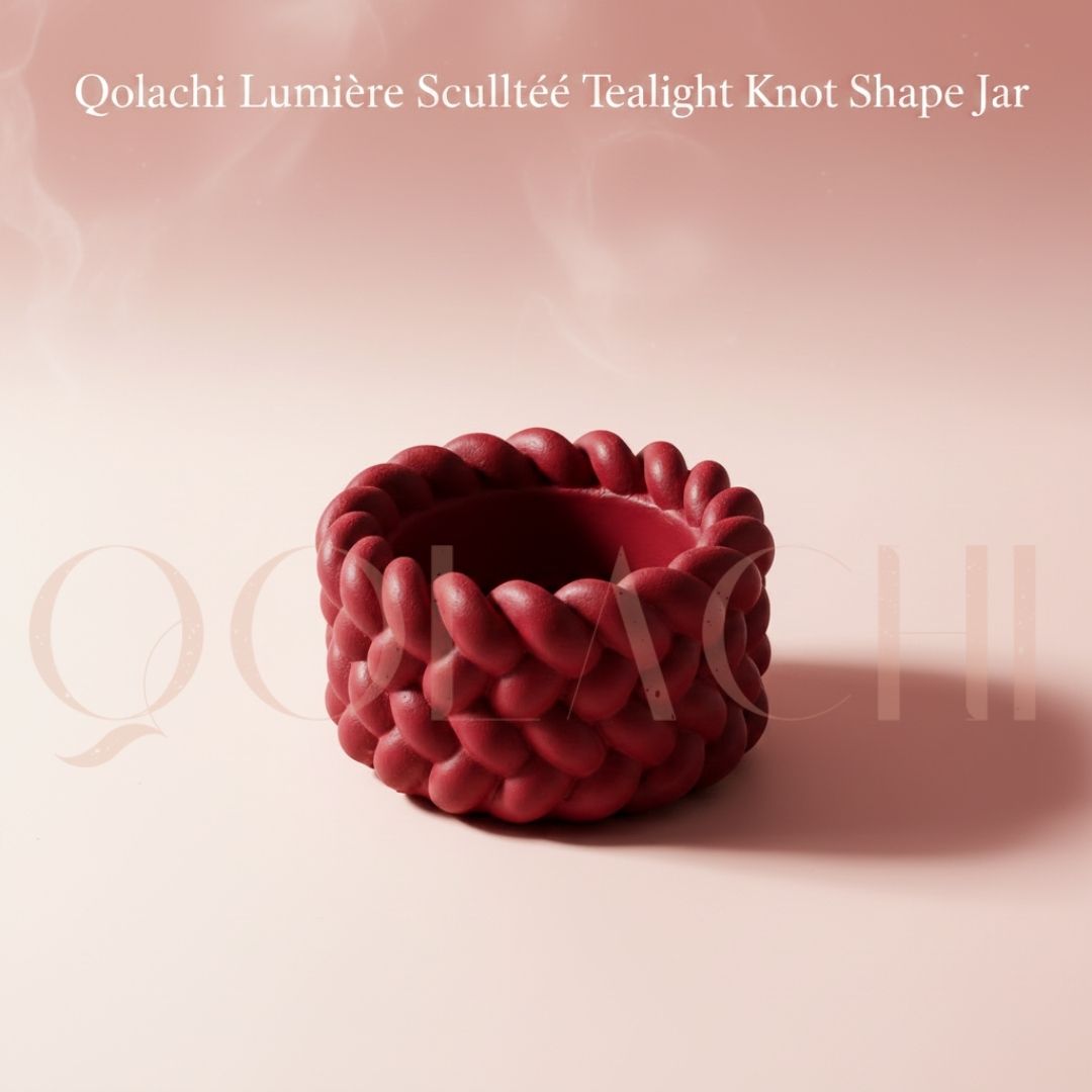 Lumière Sculptée — Sculptural Tealight Knot Shape Jar