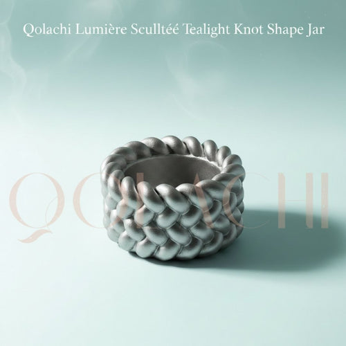 Lumière Sculptée — Sculptural Tealight Knot Shape Jar