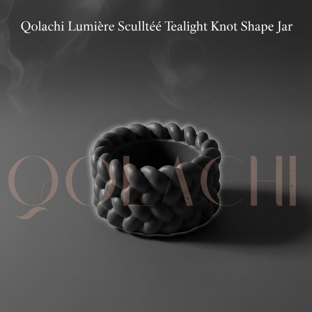 Lumière Sculptée — Sculptural Tealight Knot Shape Jar