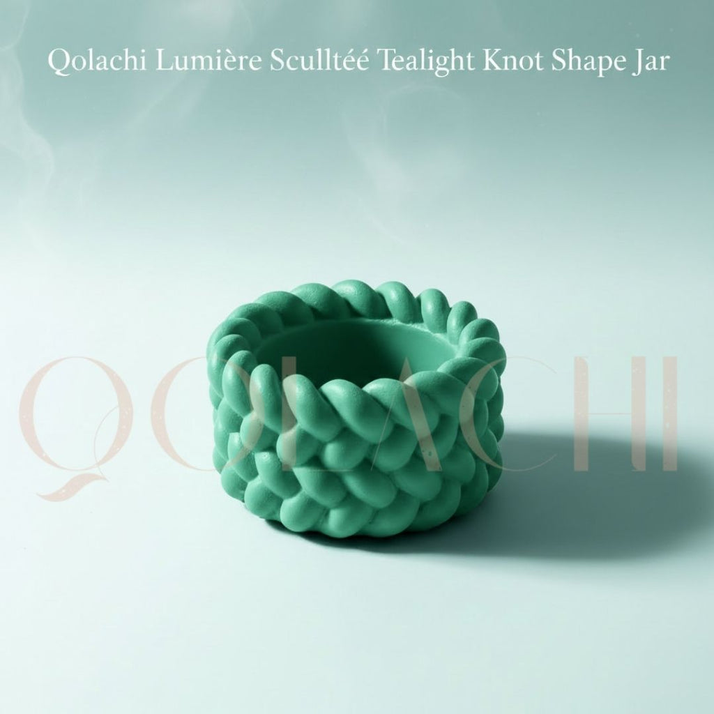 Lumière Sculptée — Sculptural Tealight Knot Shape Jar
