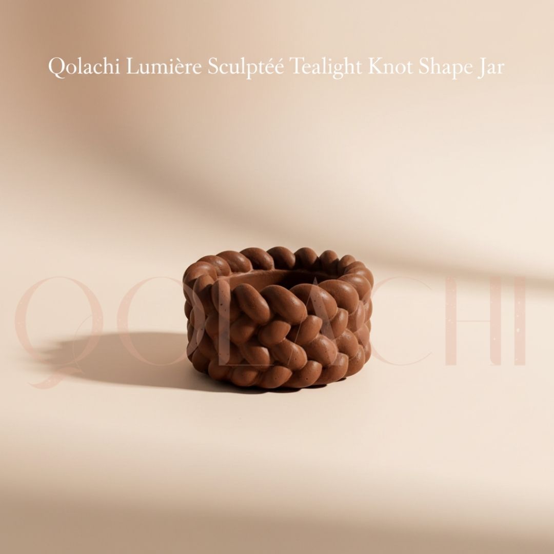 Lumière Sculptée — Sculptural Tealight Knot Shape Jar