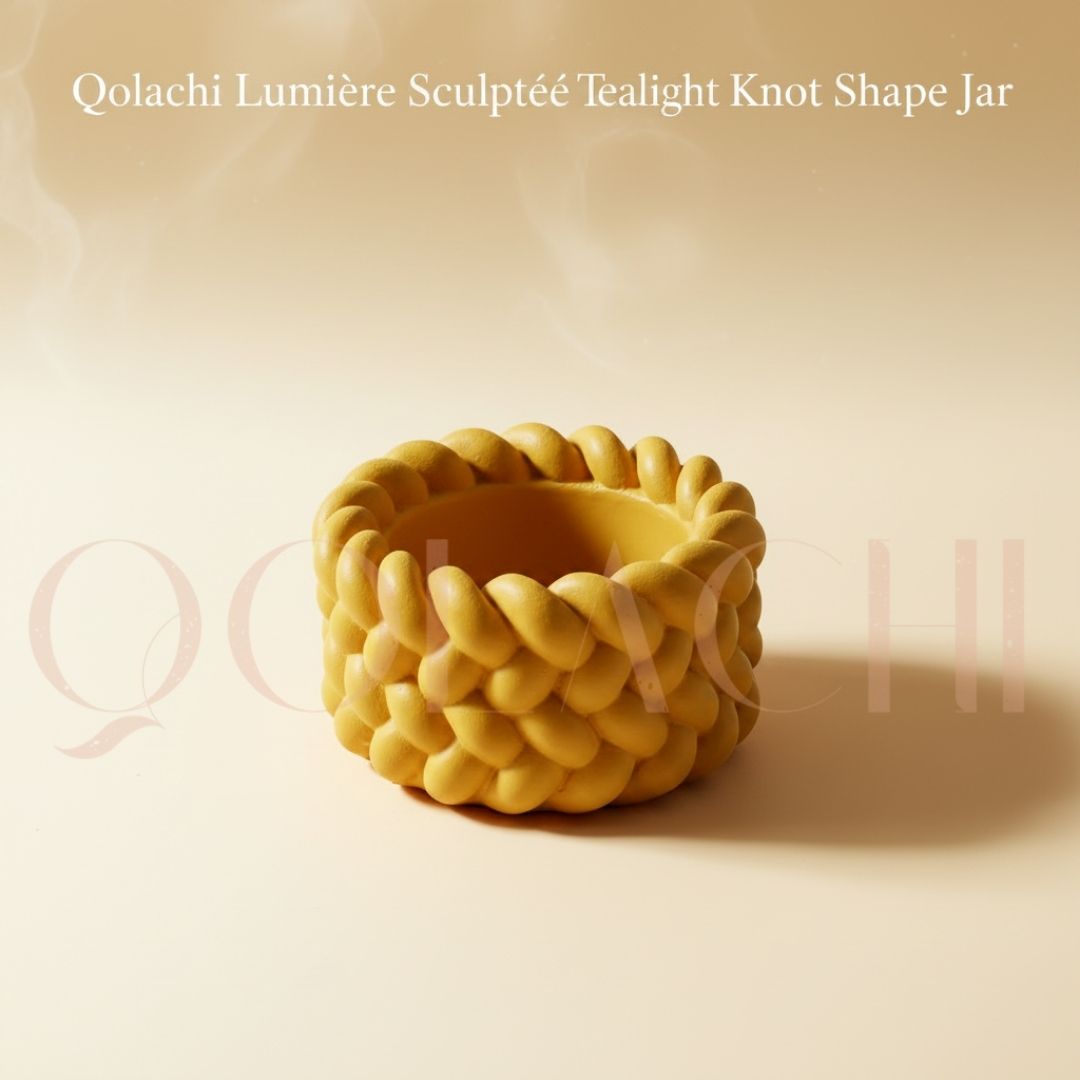Lumière Sculptée — Sculptural Tealight Knot Shape Jar