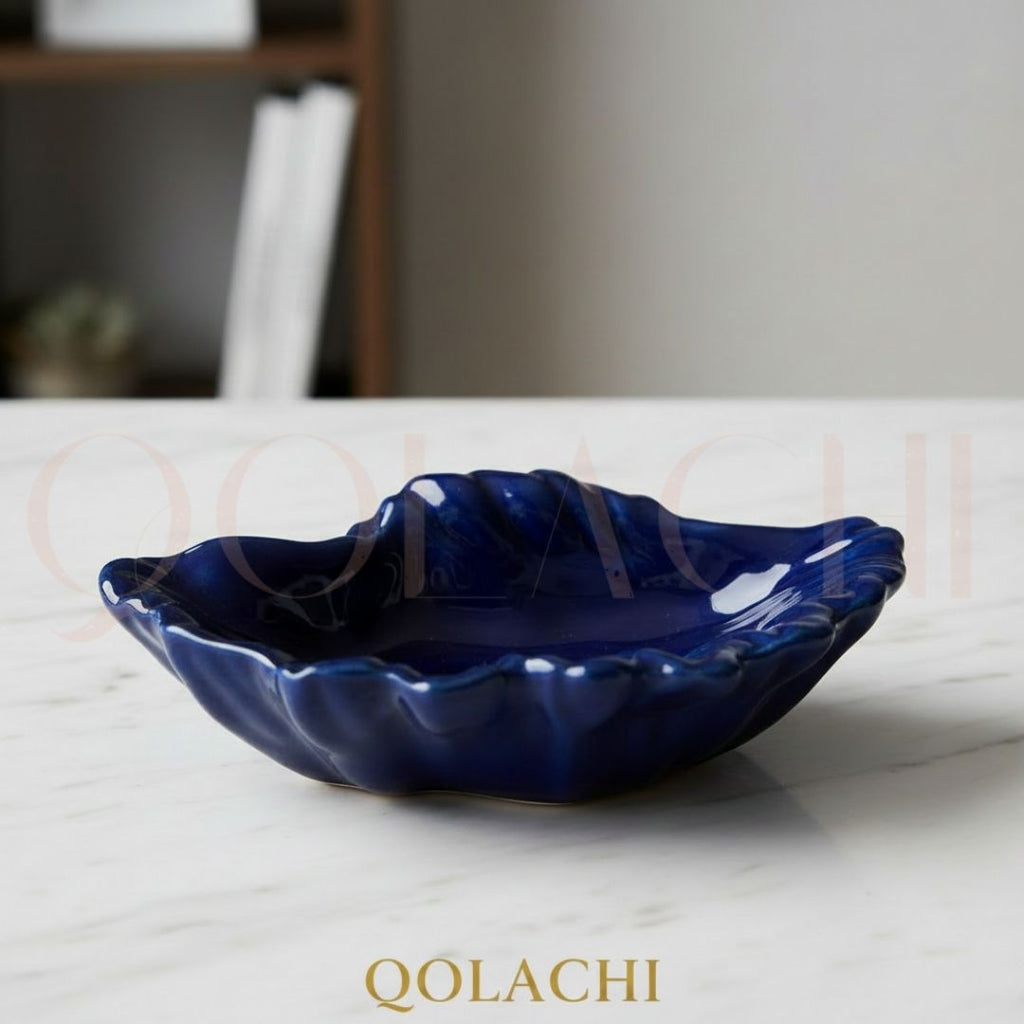 Vintage Mid-Century Modern Italian Clamshell Pottery Bowl