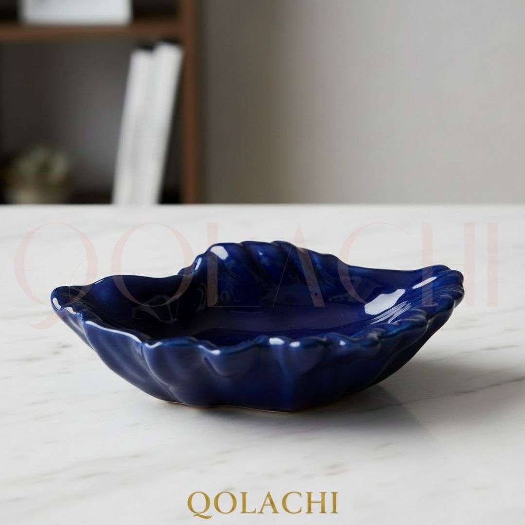 Vintage Mid-Century Modern Italian Clamshell Pottery Bowl