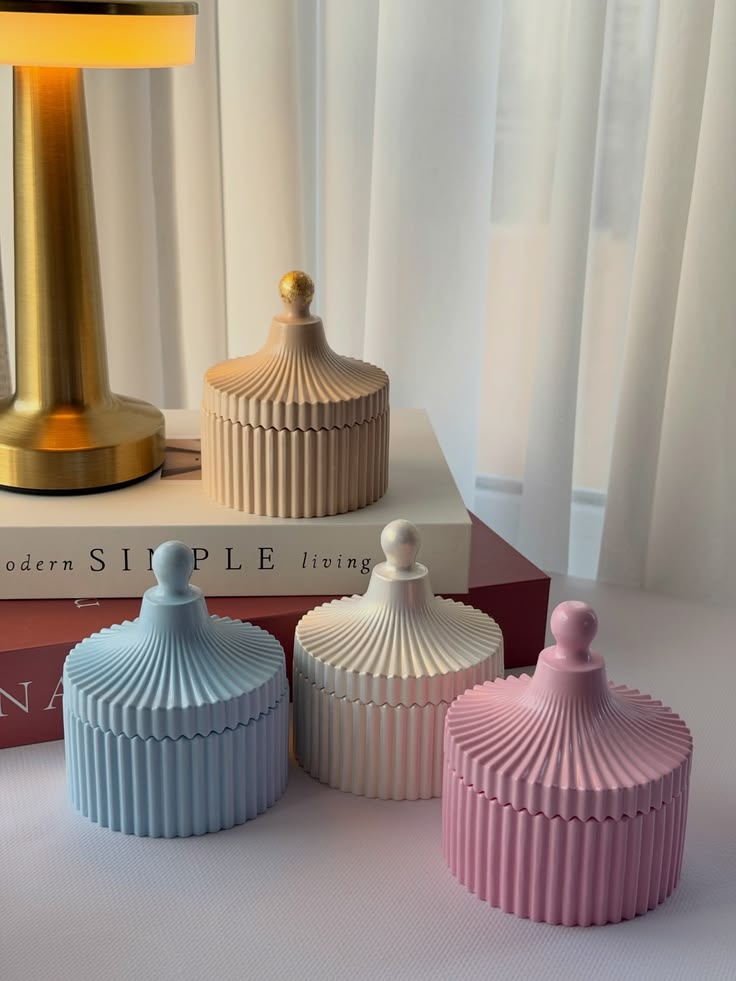 Qolachi Atelier Ribbed Ceramic Trinket Jar