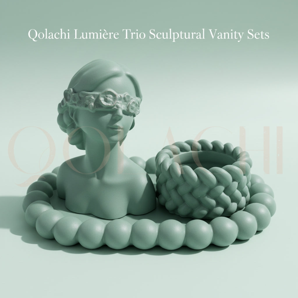 Lumière Trio Vanity Bundle Set— Sculptural Bundle Set by Qolachi Interiors