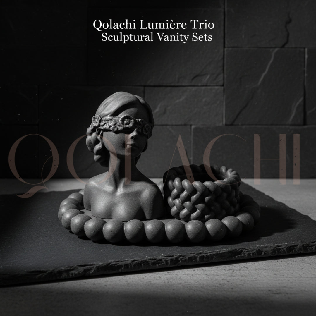 Lumière Trio Vanity Bundle Set— Sculptural Bundle Set by Qolachi Interiors