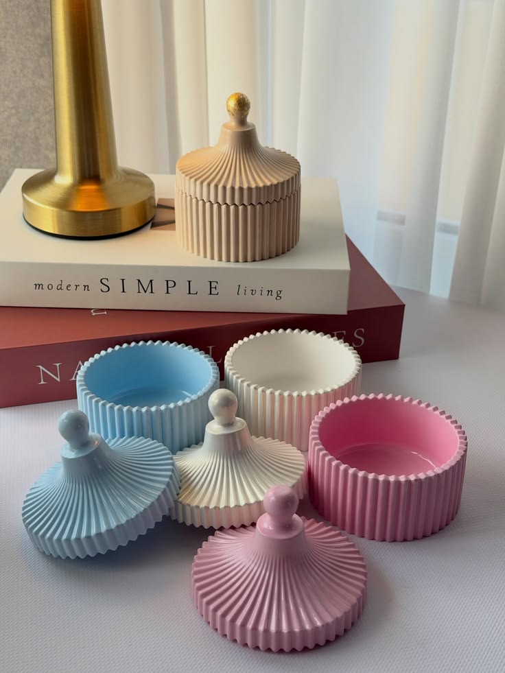 Atelier Ribbed Ceramic Trinket Jar — Qolachi Signature Collection