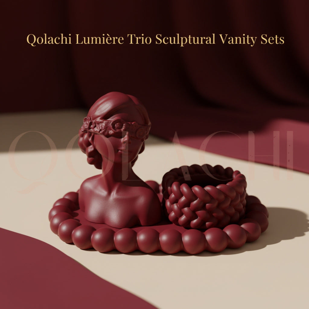 Lumière Trio Vanity Bundle Set— Sculptural Bundle Set by Qolachi Interiors