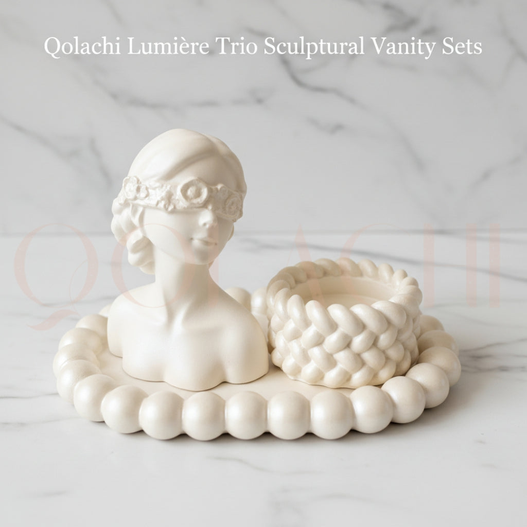 Lumière Trio Vanity Bundle Set— Sculptural Bundle Set by Qolachi Interiors