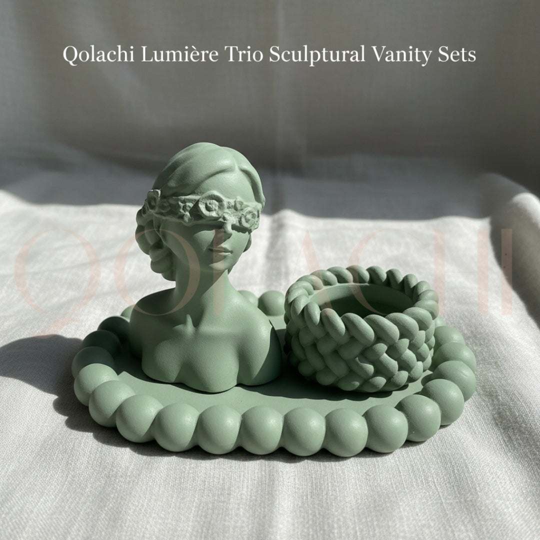 Lumière Trio Vanity Bundle Set— Sculptural Bundle Set by Qolachi Interiors