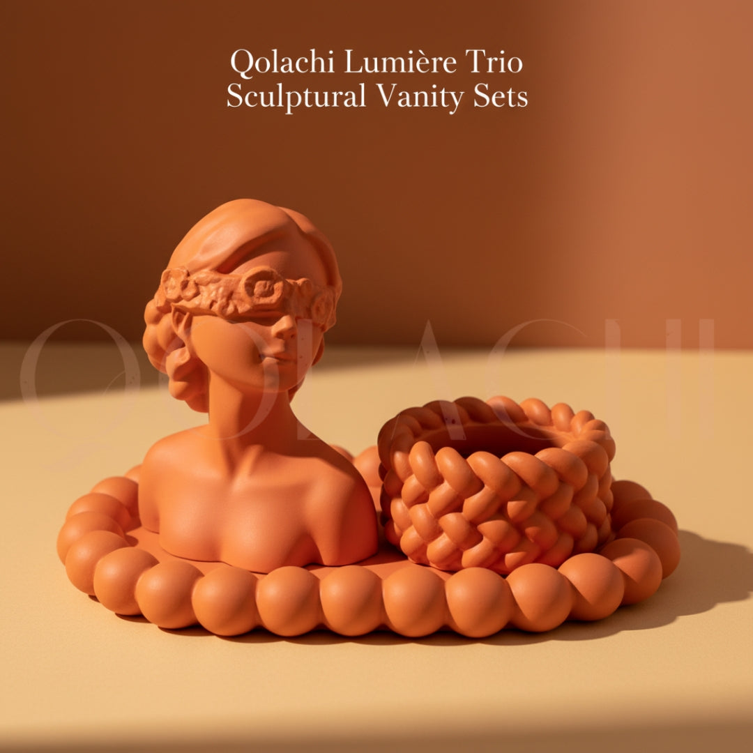 Lumière Trio Vanity Bundle Set— Sculptural Bundle Set by Qolachi Interiors