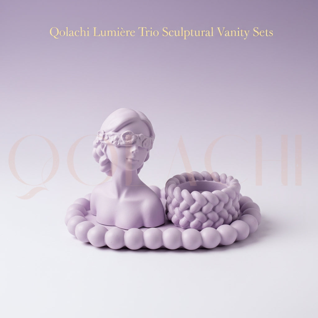 Lumière Trio Vanity Bundle Set— Sculptural Bundle Set by Qolachi Interiors