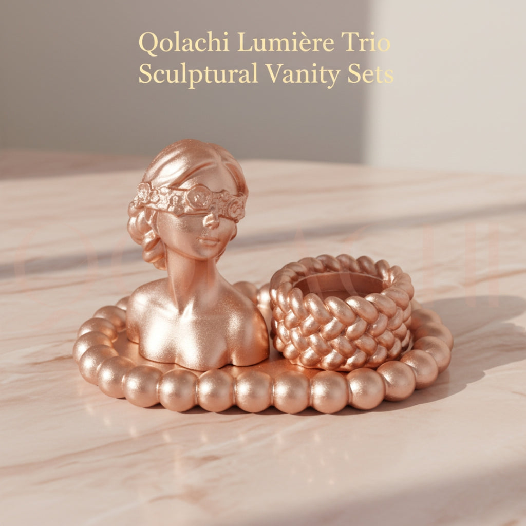Lumière Trio Vanity Bundle Set— Sculptural Bundle Set by Qolachi Interiors