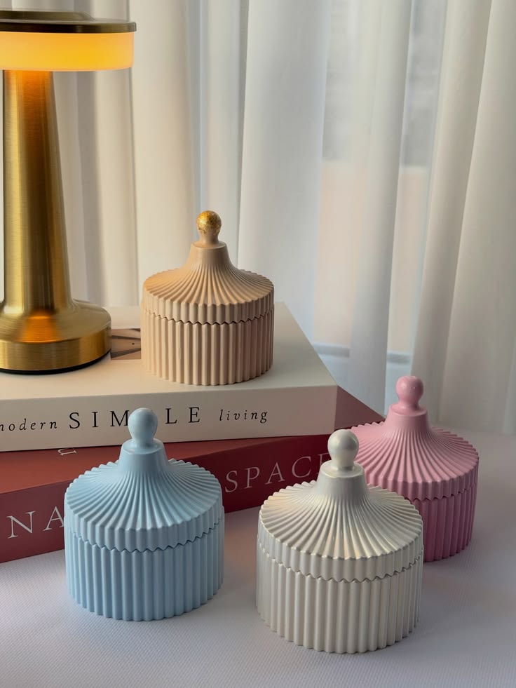 Atelier Ribbed Ceramic Trinket Jar — Qolachi Signature Collection