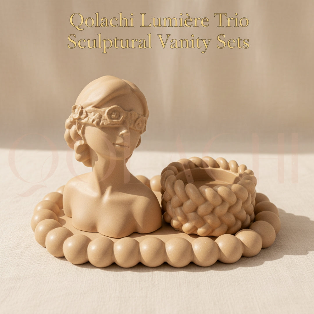Lumière Trio Vanity Bundle Set— Sculptural Bundle Set by Qolachi Interiors