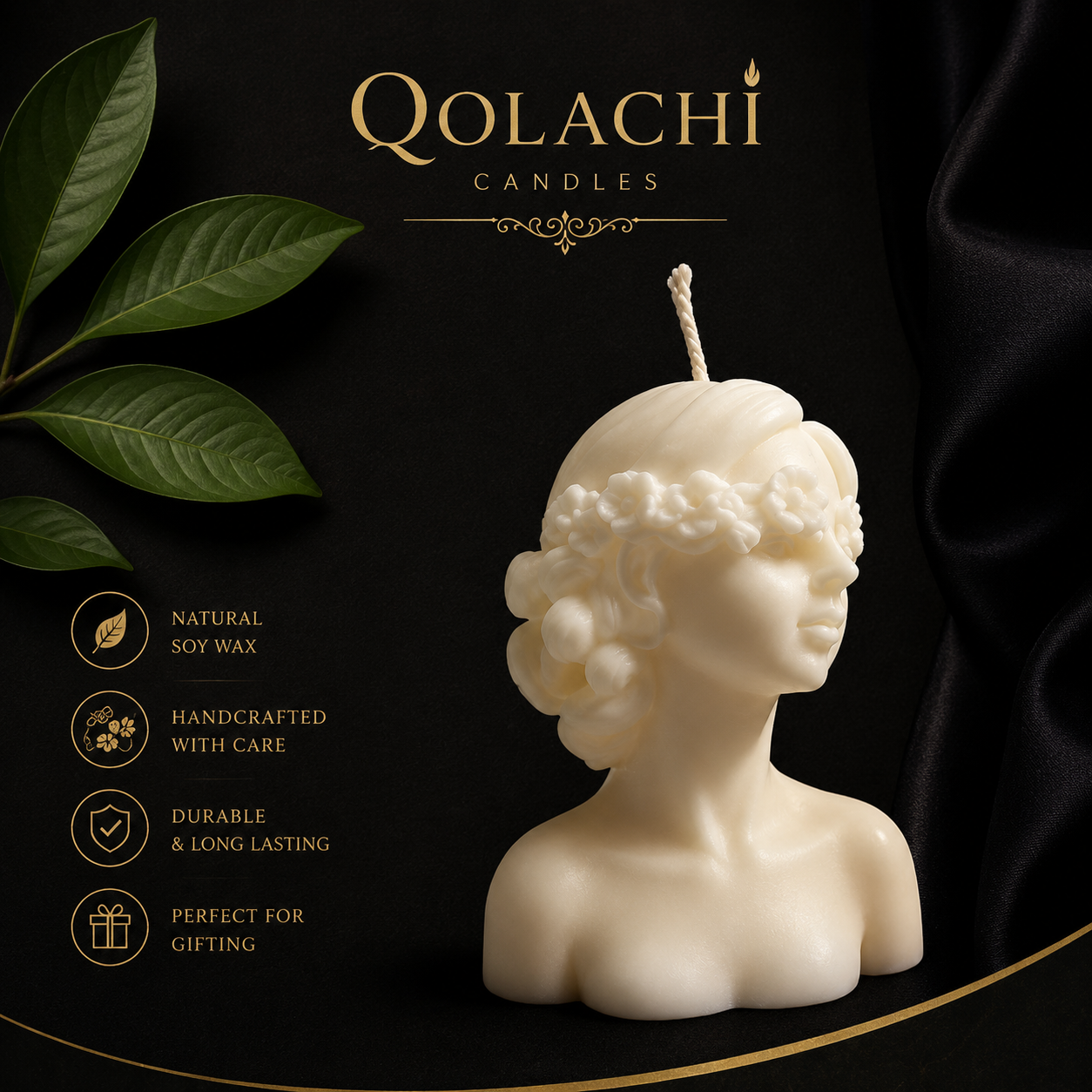 Vénus Sculptée Candle — Qolachi Signature Collection