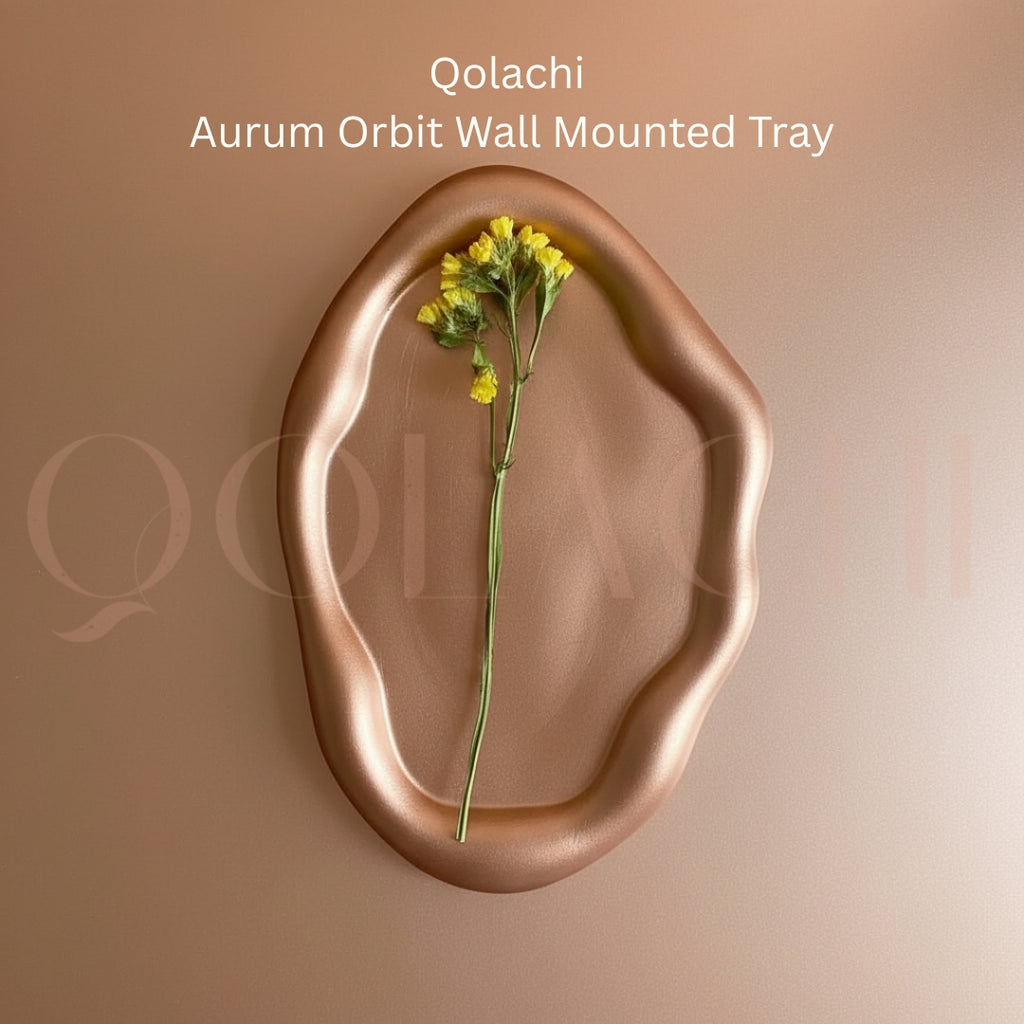 Qolachi Aurum Orbit Tray Vase