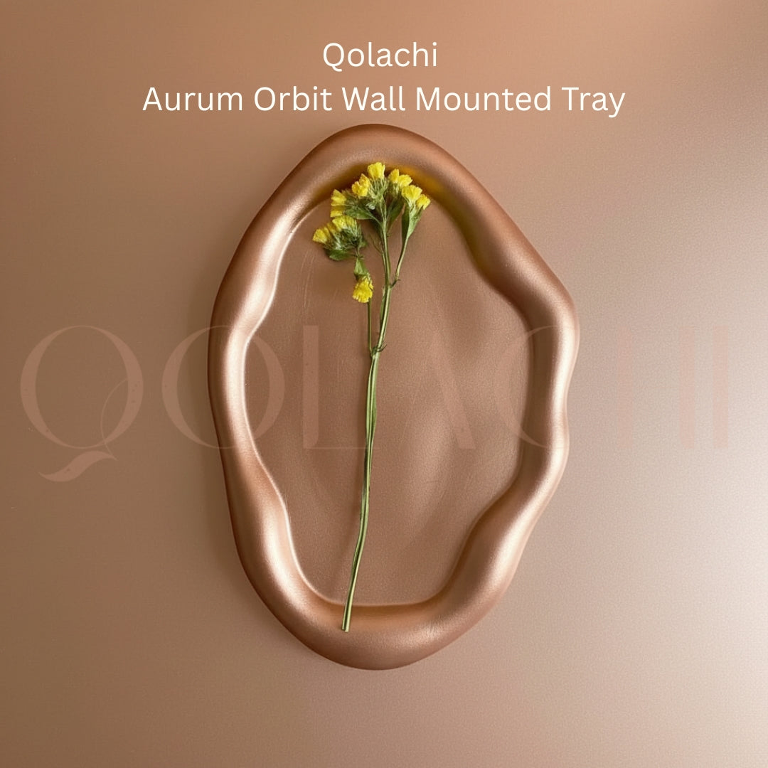 Qolachi Aurum Orbit Tray Vase