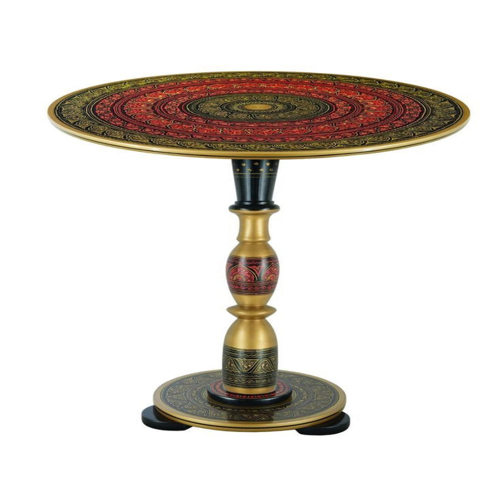 Handcrafted Naqshi Art Accent Table – Premium Decorative Wooden Side Table