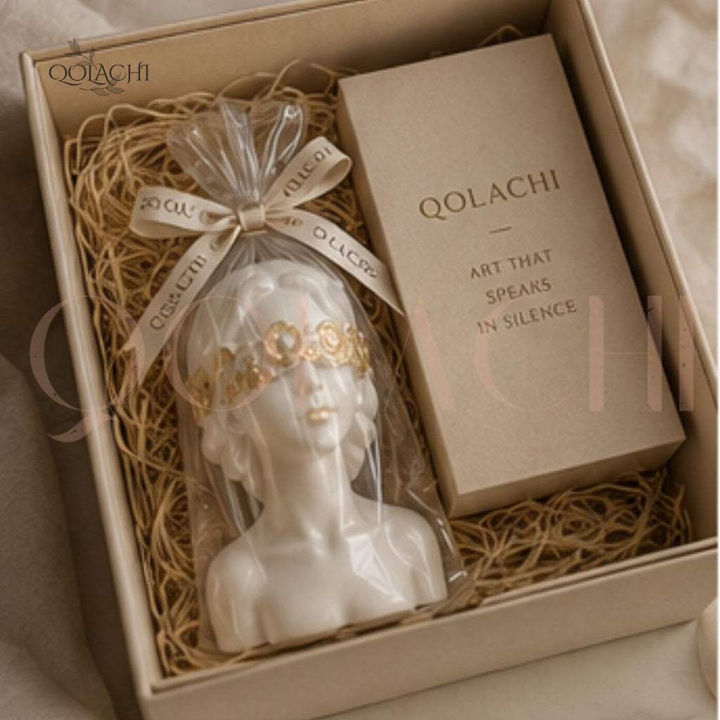 Goddess of Silence in Qolachi signature gift packaging