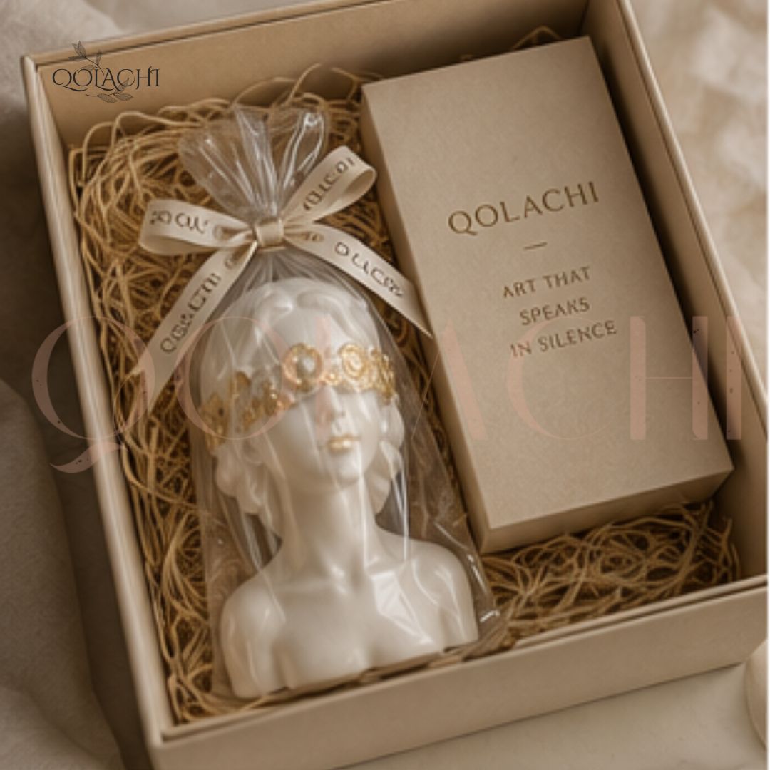 Goddess of Silence in Qolachi signature gift packaging