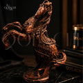 Qolachi Rearing Horse – Side profile on black marble