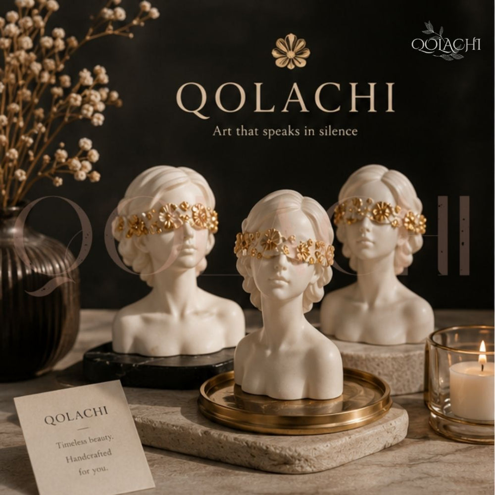 Goddess of Silence bust — side profile view