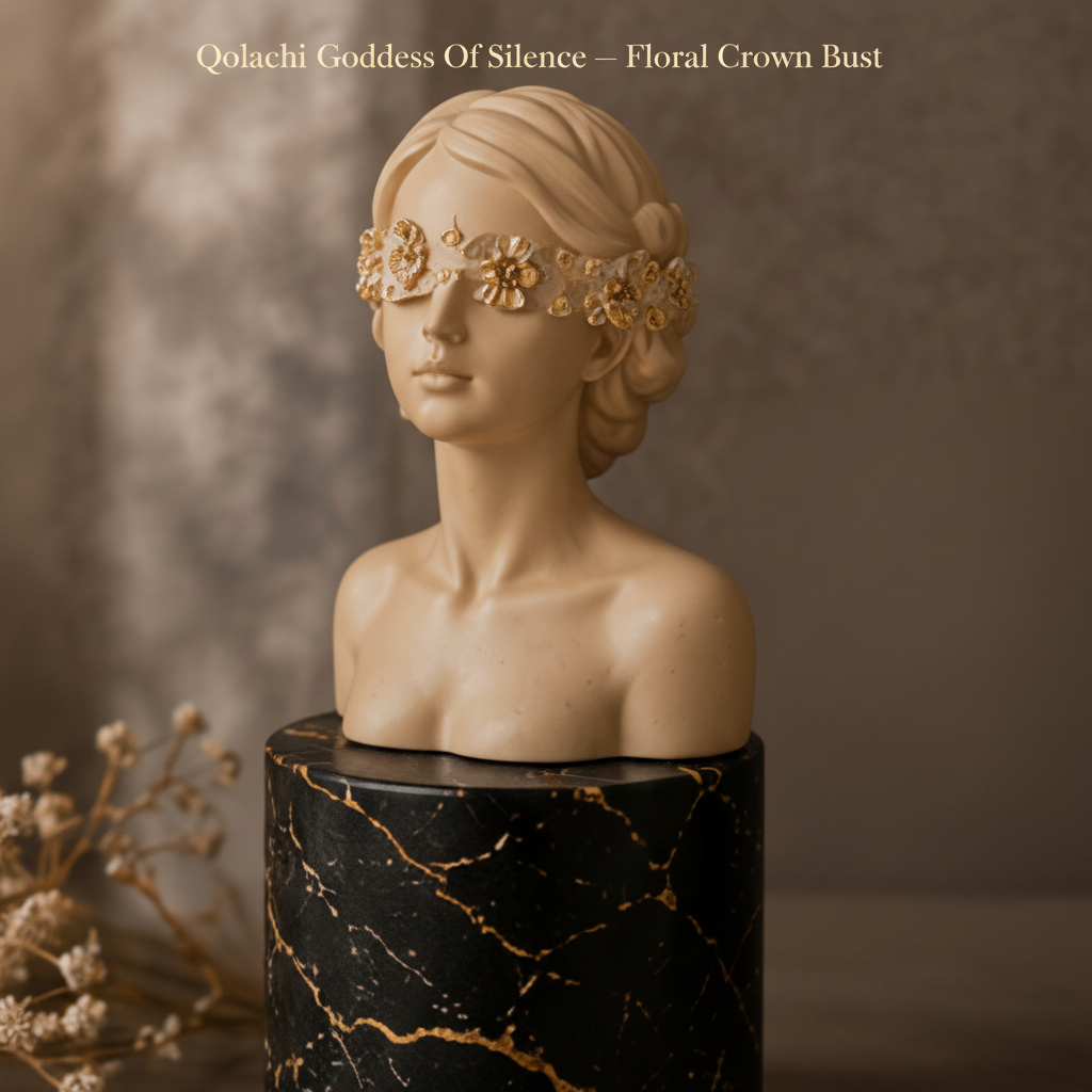 Goddess of Silence — Handcrafted Floral Crown Bust