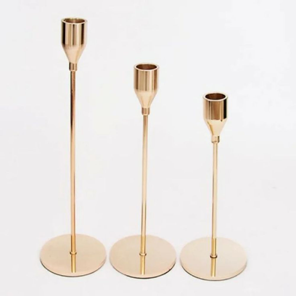 Metal candlestick holders (3 Piece Set)