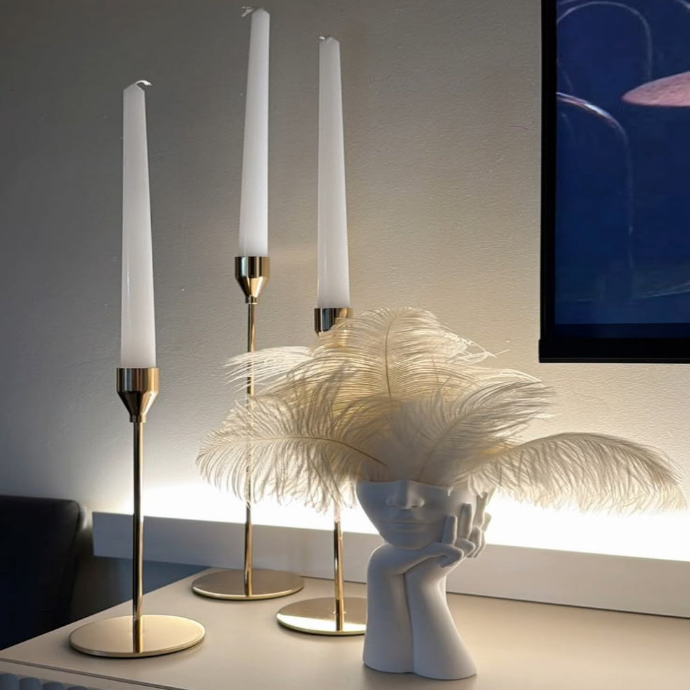 Metal candlestick holders (3 Piece Set)