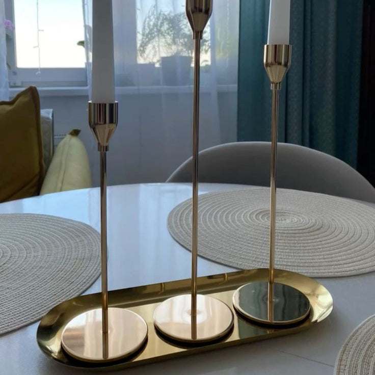 Metal candlestick holders (3 Piece Set)