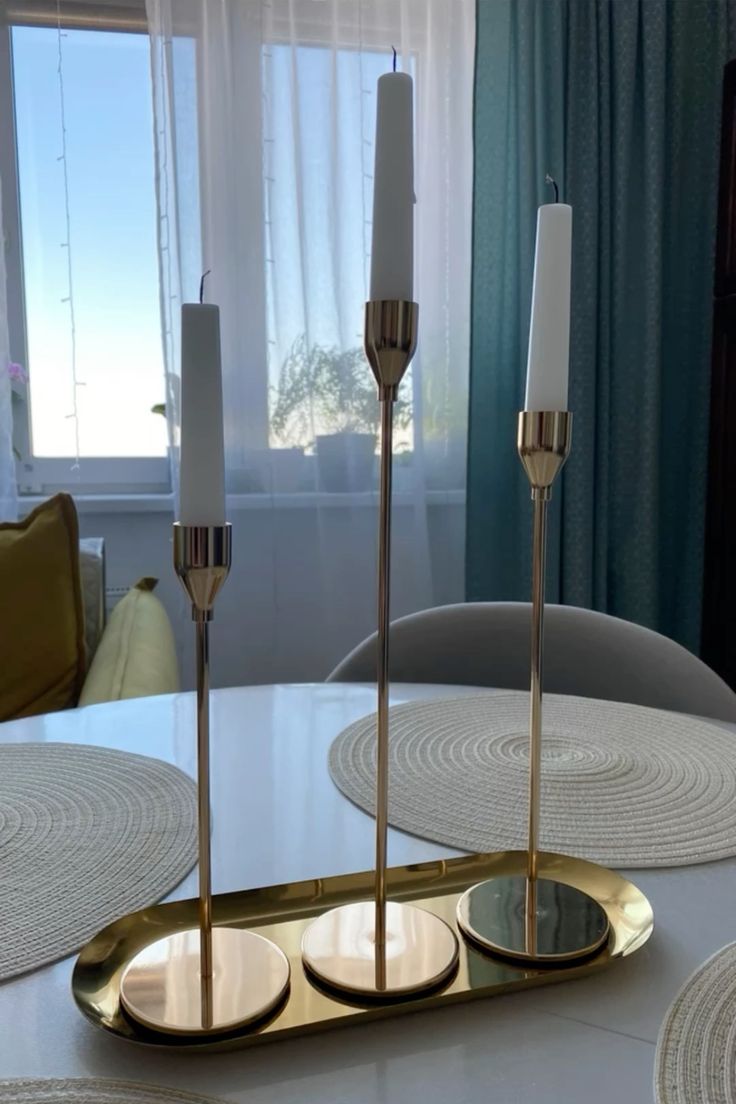 Metal candlestick holders (3 Piece Set)