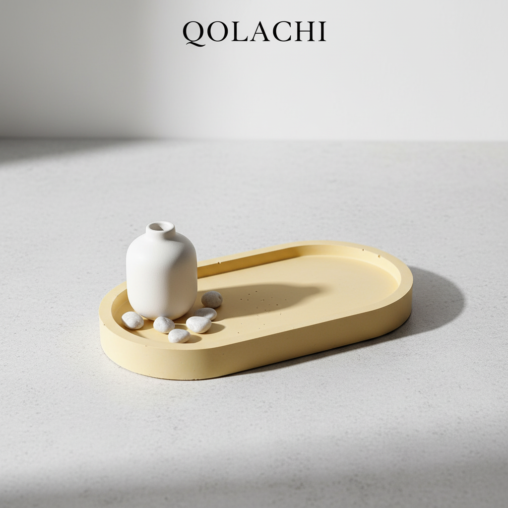 Qolachi Artisan Oval Tray (One Tone)