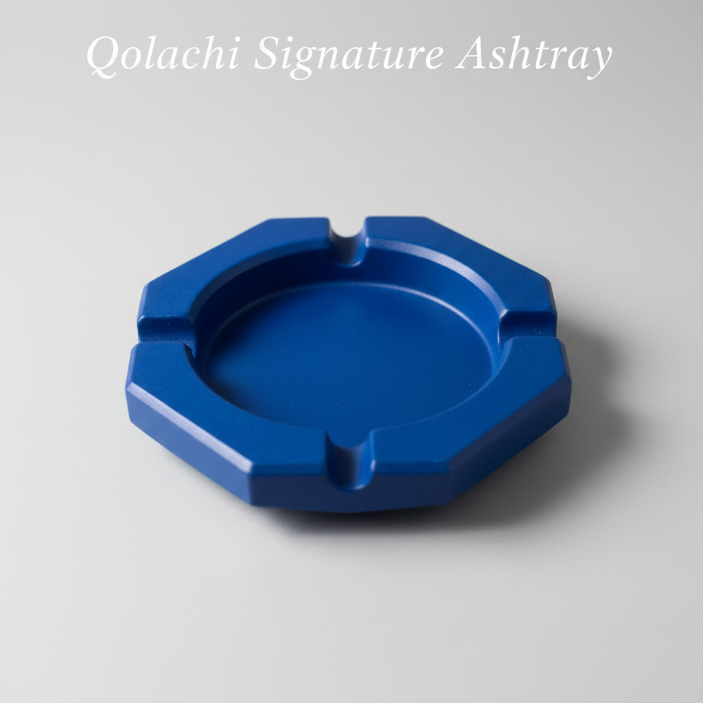 Qolachi Signature Octagon Ashtray in royal blue