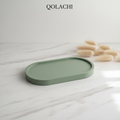 Qolachi Artisan Oval Tray — Sage Green
