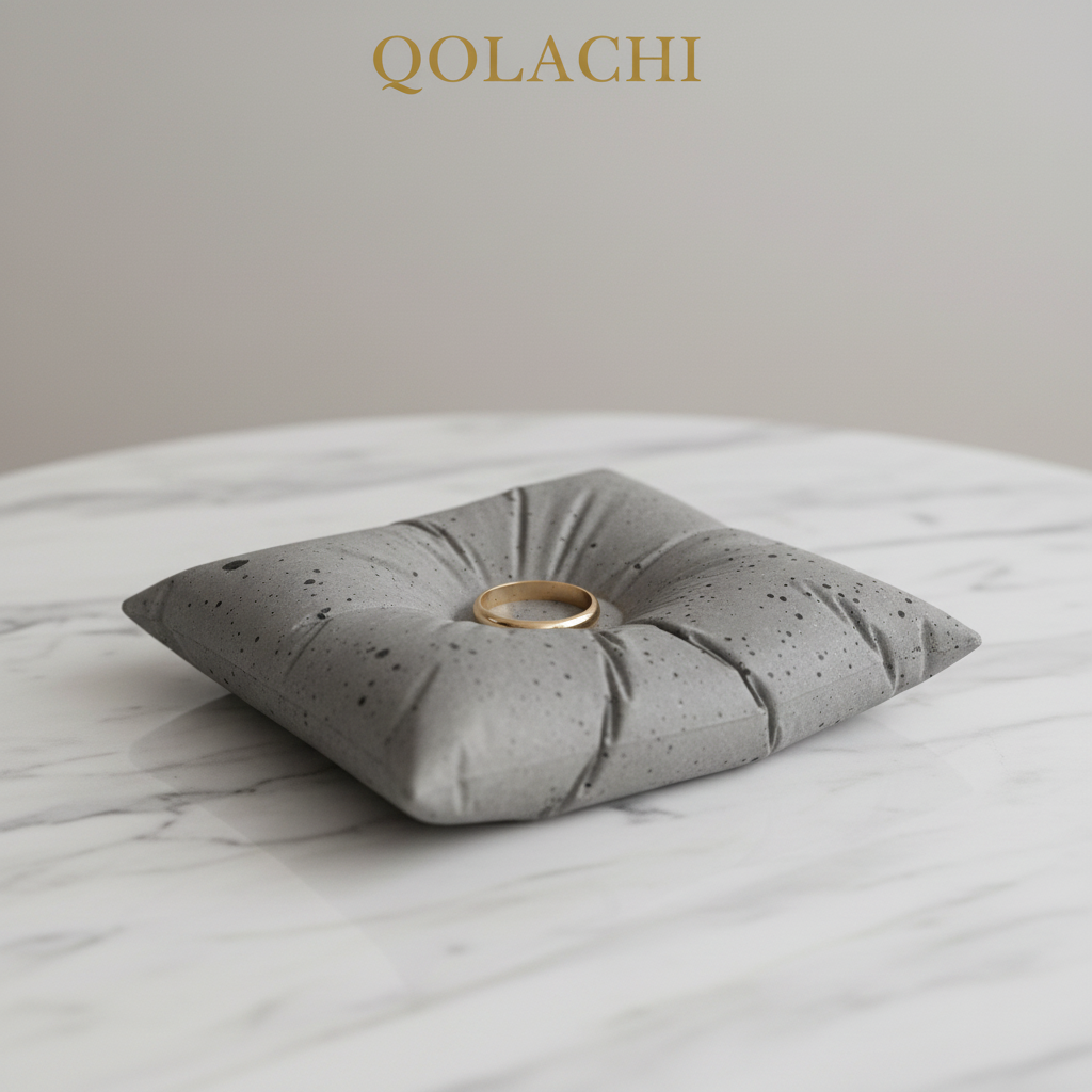 Qolachi Pillow Stone - Jewelry ring dish lifestyle styling