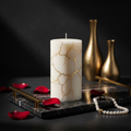 Qolachi Lumière Pillar Candle – Ivory White Single Tone
