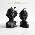 Qolachi Venus & Muse Sculptural Candles - Black wax variant